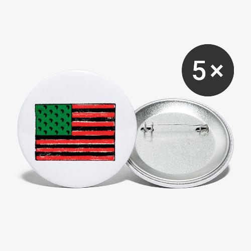 Red Green Black Flag - Buttons small 1'' (5-pack)