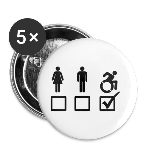 A wheelchair user is also suitable - Buttons small 1'' (5-pack)