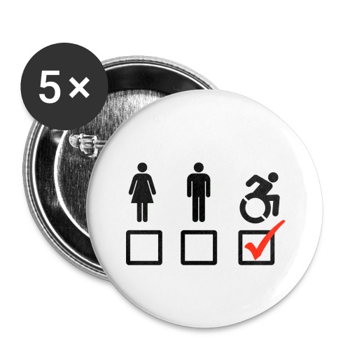 A wheelchair user is also suitable - Buttons small 1'' (5-pack)