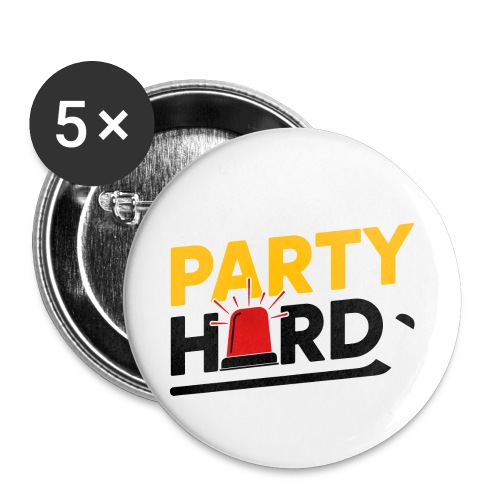 Party Hard on Light - Buttons small 1'' (5-pack)