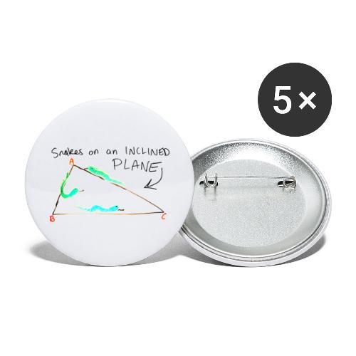 Snakes on an Inclined Plane | Hand Drawn Geometry - Buttons small 1'' (5-pack)