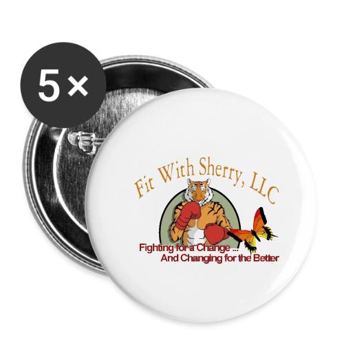Fit With Sherry, LLC Original logo - Buttons small 1'' (5-pack)
