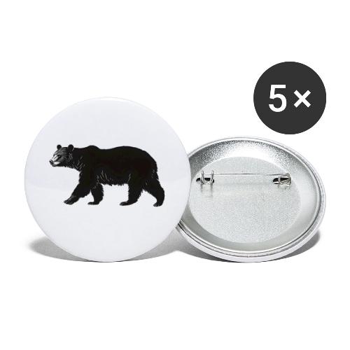 Midnight Black Bear - Buttons small 1'' (5-pack)