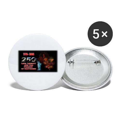 1776 - 2026 - 250 Years USA | Fireworks - Buttons small 1'' (5-pack)