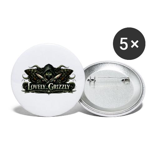 Lovely Grizzly logo - Buttons small 1'' (5-pack)
