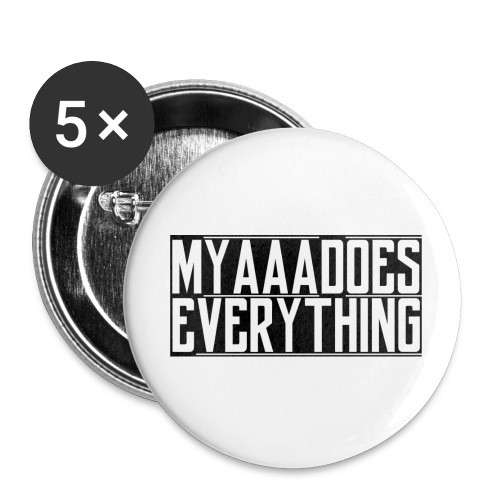MyaaaDoesEverything (Black) - Buttons small 1'' (5-pack)