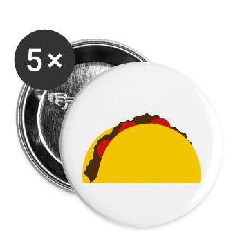 make tacos not walls - Buttons small 1'' (5-pack) - white