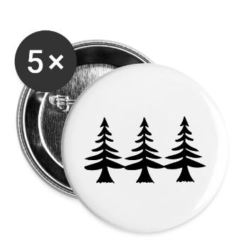 Pine Trees T Shirt - Buttons small 1'' (5-pack) - white