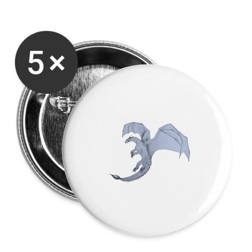 Gray Dragon - Buttons small 1'' (5-pack)