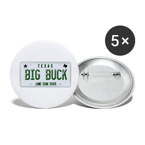 Texas LICENSE PLATE Big Buck Camo - Buttons small 1'' (5-pack)