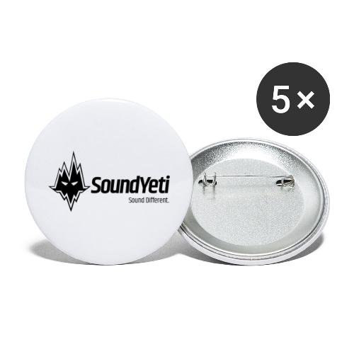 Sound Yeti Logo - Black - Buttons small 1'' (5-pack)