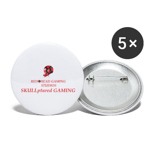 REDHEADGAMING SKULLPTURED GAMING - Buttons small 1'' (5-pack)
