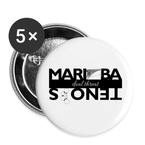 Dual Threat Black Horizontal Marimba Tenors - Buttons small 1'' (5-pack)
