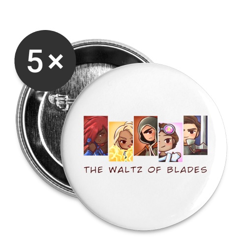 Waltz of Blades Characters and Title - Buttons small 1'' (5-pack)