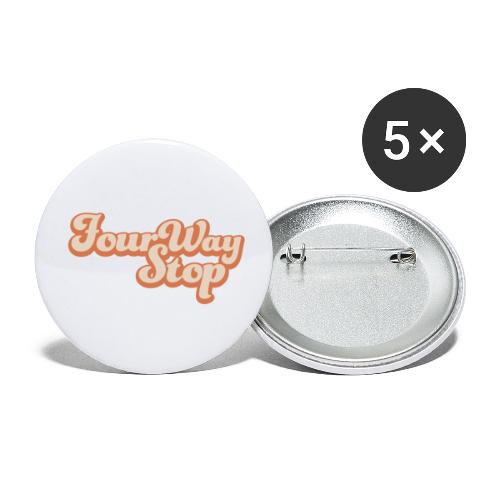 Four Way Stop Logo - Buttons small 1'' (5-pack)