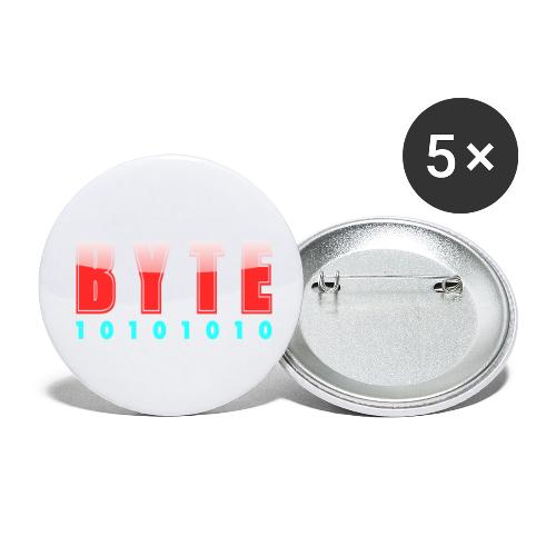 BYTE Binary Code Design - Buttons small 1'' (5-pack)