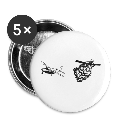 AT802 AMPHIB and Cessna Carvan Bird Dog WHITE MUG - Buttons small 1'' (5-pack)