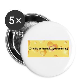 Chelisamarie Gaming Logo - Buttons small 1'' (5-pack) - white