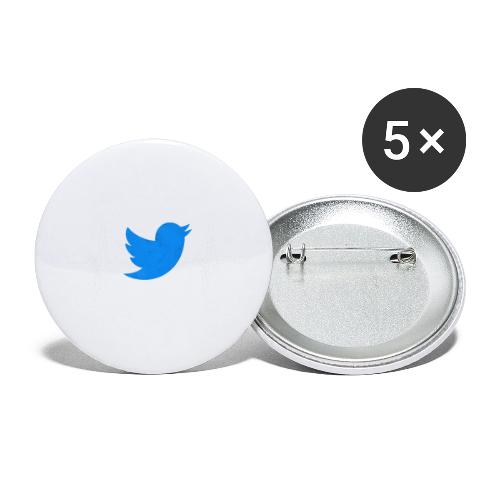 Social Media Heartbeat Blue Bird Graphic - Buttons small 1'' (5-pack)
