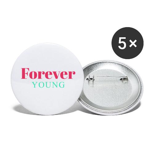 Forever Young Typography Design - Buttons small 1'' (5-pack)
