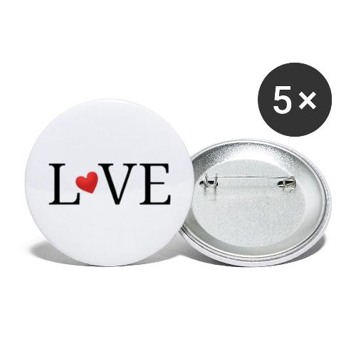Love - Buttons small 1'' (5-pack)