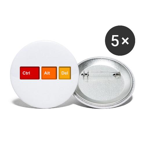 CTRL + ALT + DEL - Buttons small 1'' (5-pack)