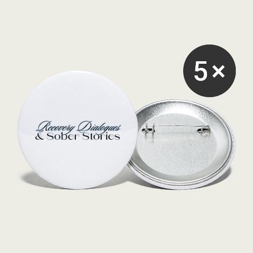 Recovery Dialogues and Sober Stories Official Logo - Buttons small 1'' (5-pack)