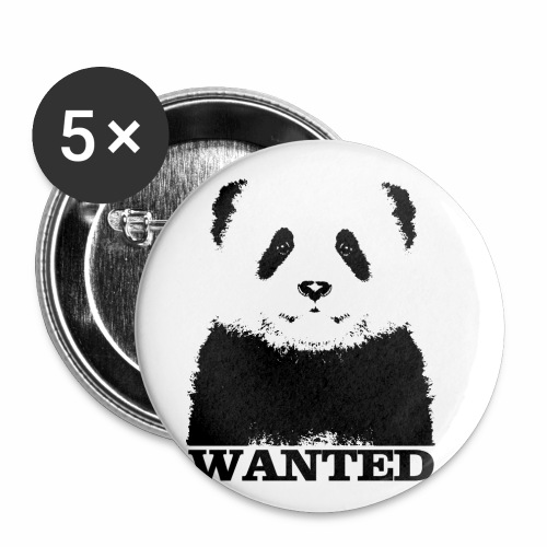 Wanted Panda - gift ideas for children and adults - Buttons small 1'' (5-pack)