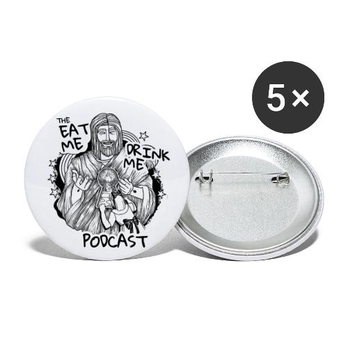 Eat Me Drink Me Podcast revamped logo - Buttons small 1'' (5-pack)