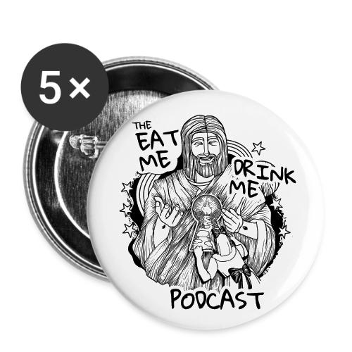 Eat Me Drink Me Podcast revamped logo - Buttons small 1'' (5-pack)