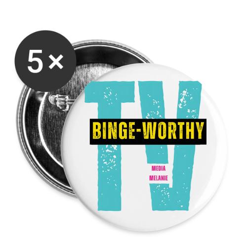 Binge-worthy | Media Melanie TV - Buttons small 1'' (5-pack)