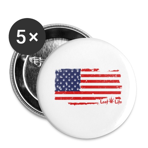 US Flag Leaf Life - Buttons small 1'' (5-pack)
