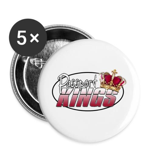 Passportkings white shirt design - Buttons small 1'' (5-pack)