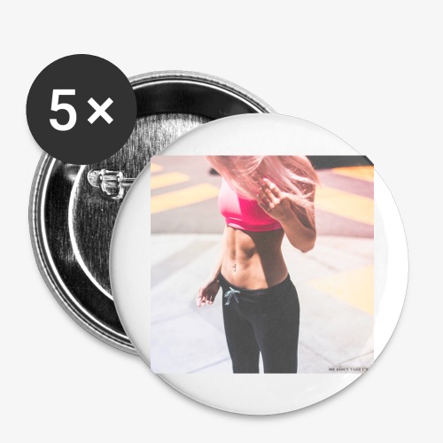 Fitness Model - Buttons small 1'' (5-pack)