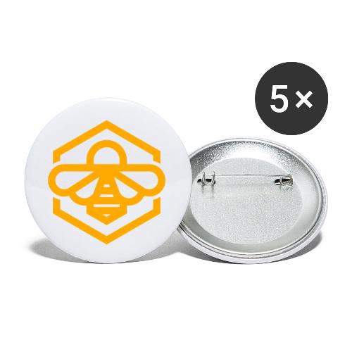 bee symbol orange - Buttons small 1'' (5-pack)
