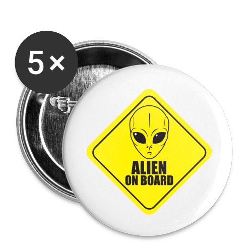 Alien on Board - Buttons small 1'' (5-pack)