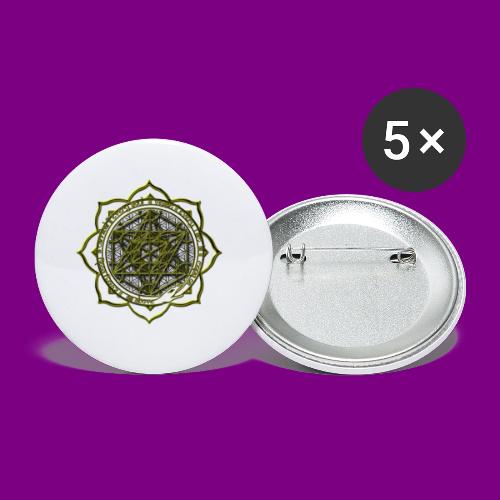 Energy Immersion, Metatron's Cube Flower of Life - Buttons small 1'' (5-pack)