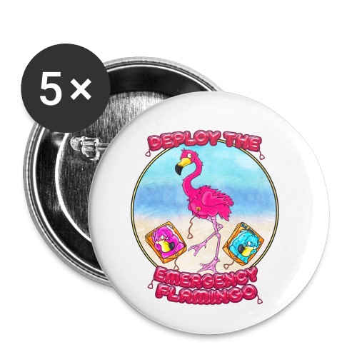 Emergency Flamingo - Buttons small 1'' (5-pack)