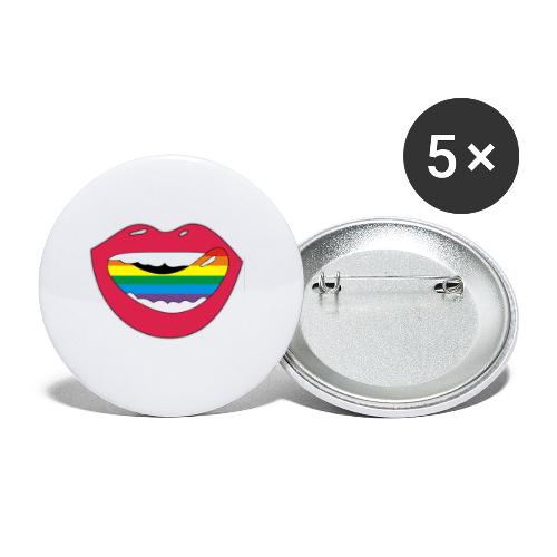 Mouthwatering shoutout Lickable Rainbow Collection - Buttons small 1'' (5-pack)