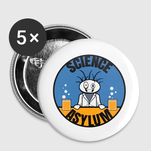 Science Asylum Logo - Buttons small 1'' (5-pack)