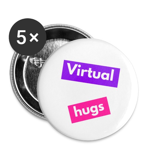 Virtual hugs - Buttons small 1'' (5-pack)