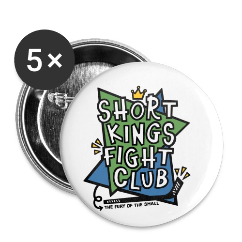Short Kings Fight Club [Green & Blue] - Buttons small 1'' (5-pack)