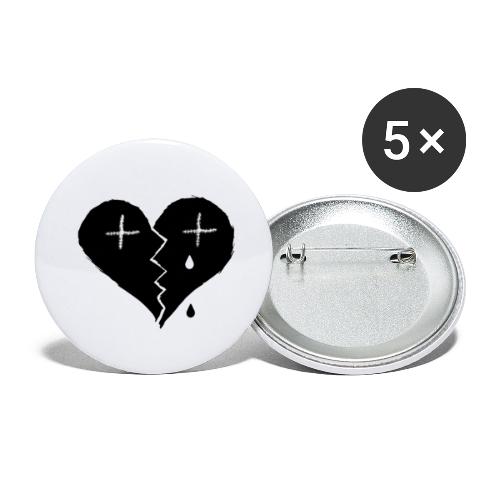 Emo-heart - Buttons small 1'' (5-pack)