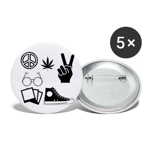 hippie - Buttons small 1'' (5-pack)