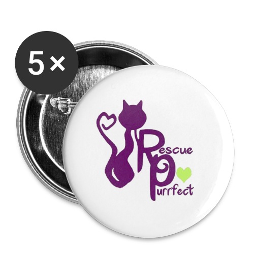 Rescue Purrfect Classic Logo - Buttons small 1'' (5-pack)