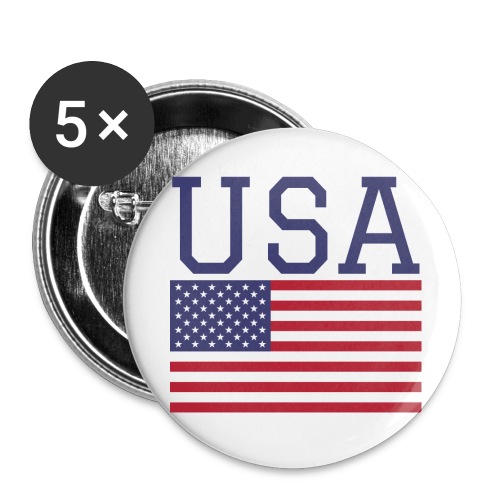 USA American Flag - Fourth of July Everyday - Buttons small 1'' (5-pack)