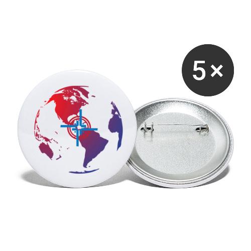 Everywhere Globe - Buttons small 1'' (5-pack)