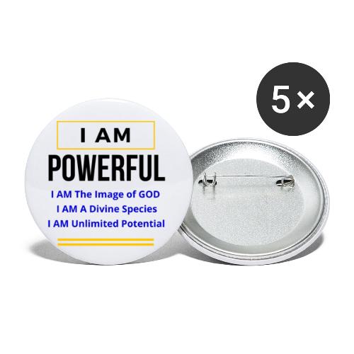 I AM Powerful (Light Colors Collection) - Buttons small 1'' (5-pack)