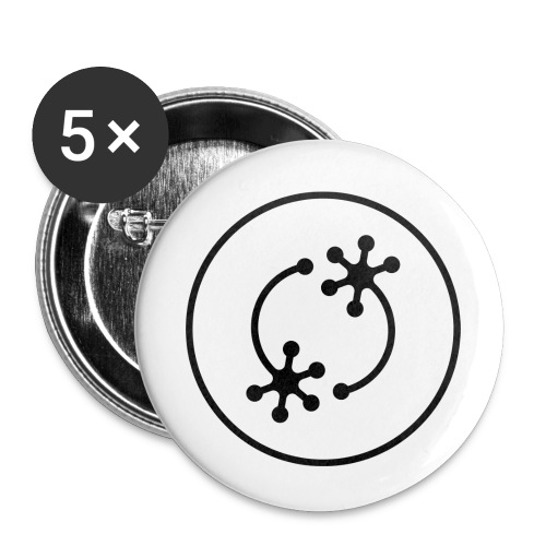 Neuromatch logo, black on white - Buttons small 1'' (5-pack)