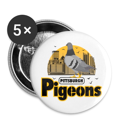 Pittsburgh Pigeons (Light) - Buttons small 1'' (5-pack)